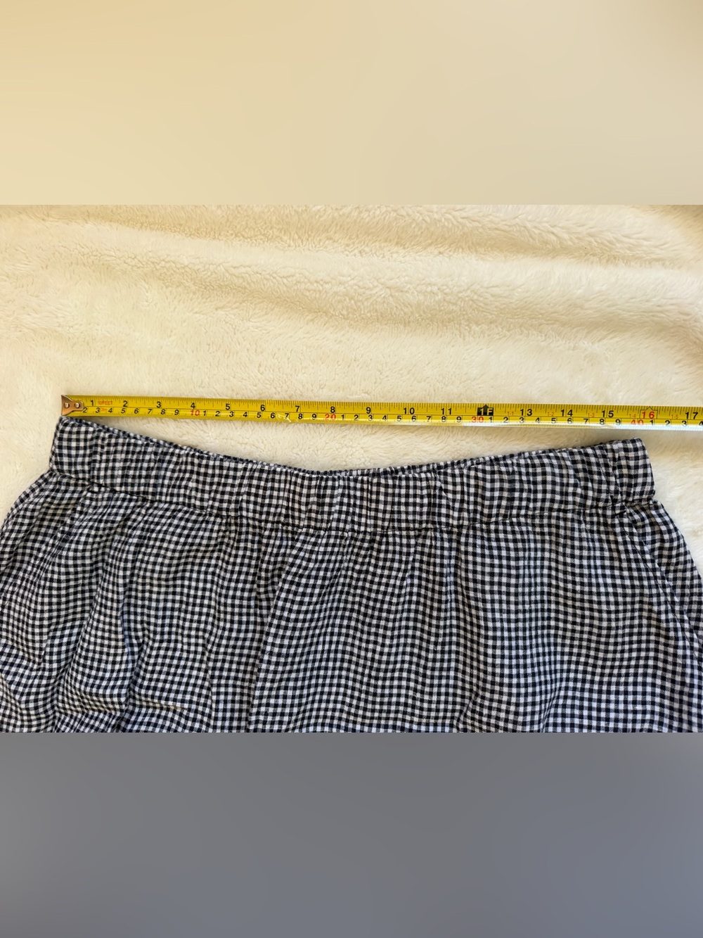 Eileen Fisher Puckered Organic Linen Gingham Midi Skirt - A line - Medium - Picture 7 of 13